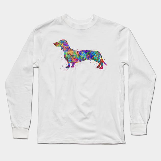 Dachshund dog Long Sleeve T-Shirt by Yahya Art